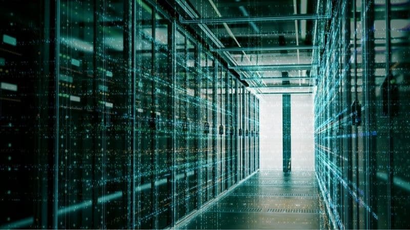 Server Room Or Server Computers.3D Rendering